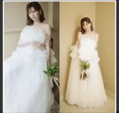 dressproduction2wayフリルノースリーブレイヤードドレスW346 - メルカリ