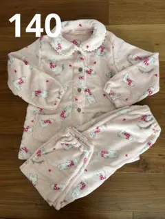 パジャマ　ルームウェア　もこもこ　女の子　140サイズ　クマ