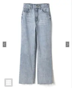 フリンジヘムセミフレアデニムパンツ【cu166】