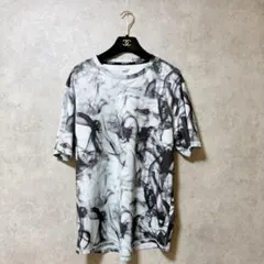 美品 プーマ ランニングウェア 半袖Tシャツ グラフィック 総柄 メンズ Lのサムネイル