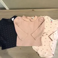 【3枚セット】GAPトップス2枚 18m-24m/プチバトー ロンパースセット