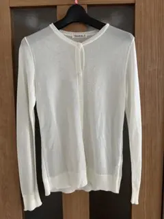 Joyeux メッシュカーディガン 長袖 ホワイト