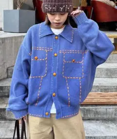 【SOUNDS GOOOOD】製品染めニットジャケット