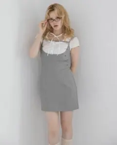 新品 andmary Evie check blouse mini dress - メルカリ