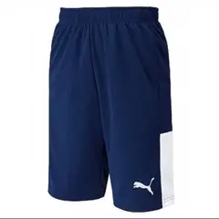 新品未使用 PUMA プーマ XL 軽量 ジャージ ハーフパンツ 速乾 快適 紺