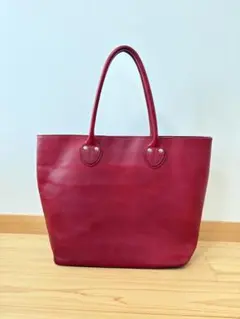 watanabe-kaban Vequero レザー トートバッグ レッド - メルカリ