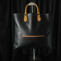 MORABITO モラビト レザートートバッグ A4 黒×茶 大容量
