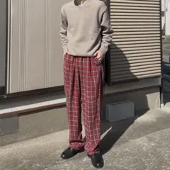 【お洒落】パジャマパンツ PURITAN Lサイズ 90〜00s 赤チェック