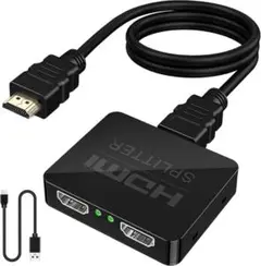 A291 Yasoku HDMI 分配器 1入力2出力 二股 2台同時出力可能