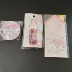 サンリオ　マイメロ　クロミ　綿棒ケースとスタンディング★メモとプチトレイ点セットのサムネイル