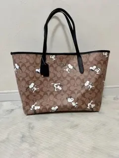 値下げ　COACH スヌーピー柄 トートバッグ　コーチ