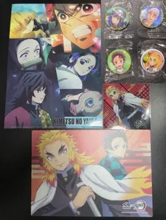 鬼滅の刃 くら寿司 ファイル 下敷き 缶バッジ 煉獄千寿郎