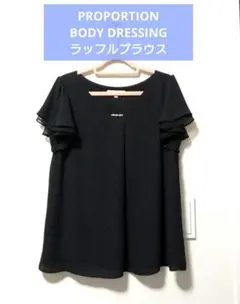 プロポーションボディドレッシング Vネック とろみ ラッフル フリル ブラウスのサムネイル