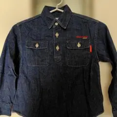 ミキハウス インディゴデニム長袖シャツ　プルオーバー