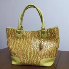 (最終)（美品）Cole Haan コールハーン 革 メッシュ トートバッグ