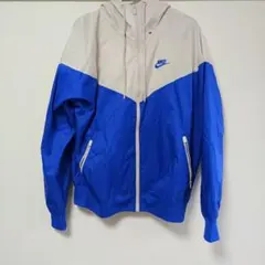 Nike ナイロンジャケット 青/白 フード付き
