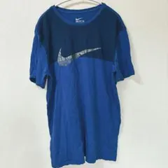NIKE（ナイキ） ビッグロゴ バイカラー 半袖 Tシャツ L ブルー 人気