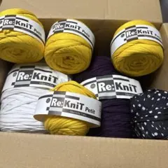 Re:Knit Petit Tシャツヤーン アップサイクルヤーン 7玉セット