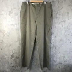 E476古着　スラックス　ストライプ　カーキ　90s Y2K