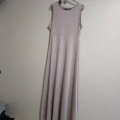薄紫 ノースリーブ ロングワンピース