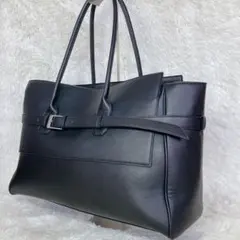 ZARA ベルトハンドバッグ A4 ザラ ブラック トート 大容量のサムネイル