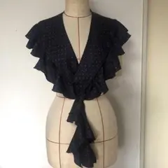 フラメンコ ピキージョ　紺地赤ドット