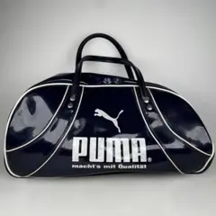90s 00s puma プーマ エナメル ハンドバッグ オレンジ ミニボストン