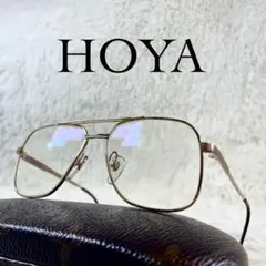 60s~70s HOYA ホーヤ ビンテージメガネ ツーブリッジゴールドフレーム