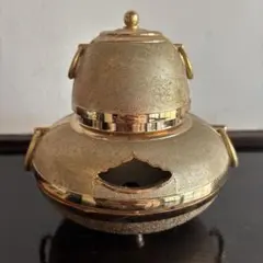 香炉 三つ足 黒光色 真鍮製 仏具 お線香立て アンティーク【口径13.5cm】 香炉 三つ足 黒光色 真鍮製 仏具 お線香立て アンティーク【口径13.5cm