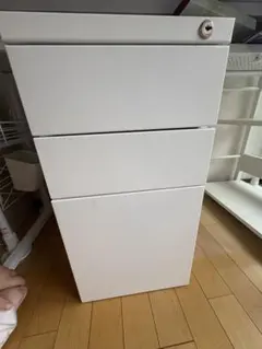 IKEAネイルワゴン キャスター付き 引き出し3段 ホワイト サロンワゴン 