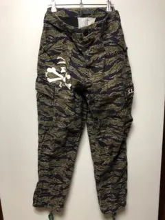 XLARGE カーゴパンツ タイガーカモ柄 サイズ34 スカルボーンプリント