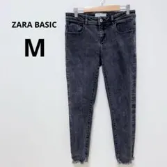 ZARA BASIC スキニーデニム ダークグレー ダメージジーパン ジーンズ