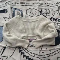 LOWRYS FARM クリームニットカーディガン ラメ