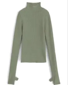 【新品】GRLハイネックアームウォーマーリブニットトップス[k9216d]