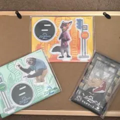 ズートピア2happyくじ　ニックとフラッシュ2個セット＋マルチケース