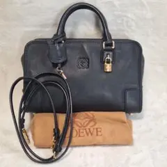 極美品✨ロエベ アマソナ23 ブラック ゴールド金具 2wayショルダー 