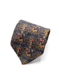 良品✨ フェラガモ ネクタイ シルク ネイビー 1857