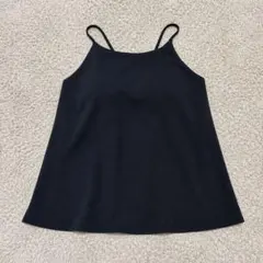 ユニクロ　クレープジャージーブラキャミソール　ネイビー　M