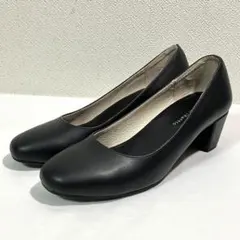 美◎オリエンタルトラフィック レザー パンプス 37 ブラック 黒 リクルート