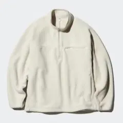 【中古】ユニクロ／フリース／ハーフジッププルオーバー／Mサイズ／男女兼用