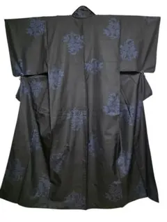 ち*～様 【24時間以内発送】着物 本場大島紬 飛び柄 一元式 泥染め 正絹