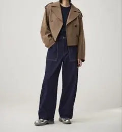 GUbyrokh バレルレッグペインタージーンズ