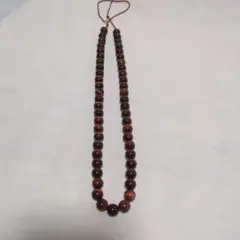 セール レッドタイガーアイ　丸玉貫通8ミリ51個