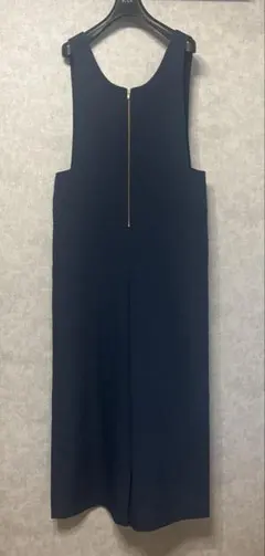BEAUTY&YOUTH 　ネイビー　フロントジップオールインワン