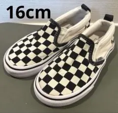 VANS 16cm☆キッズ☆チェッカーパターン スリッポン