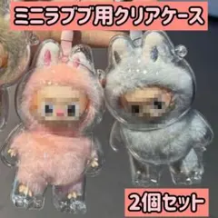 LABUBU ミニ ラブブ クリアケース　2個セット　イニシャルラブブ用