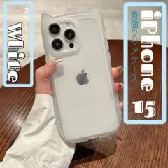 iPhone15 スマホケース 猫耳 カバー クリア 韓国 人気 可愛い クリア