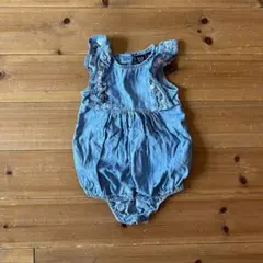 babygap デニムロンパース　花柄