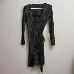 BANANA REPUBLIC ドット柄ラップワンピース XS