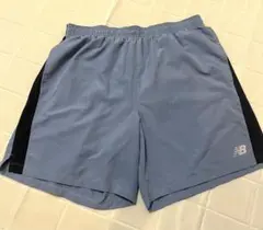 ニューバランス NBDRY ブルーグレーインナー付きランニングショーツXLサイズ